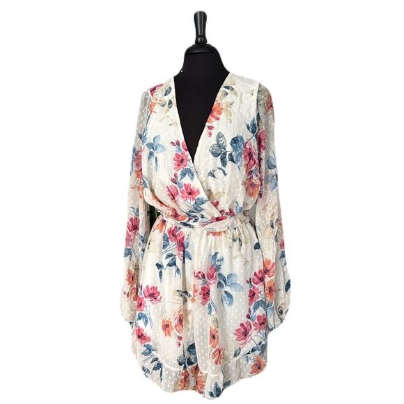 Fashion Nova Pants - Fashion Nova Floral Long Sleeve Romper